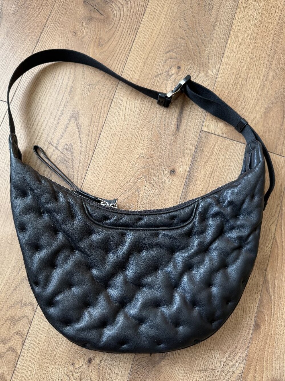 Rag & Bone Riser Women's Black Leather Hobo Crossbody/ Shoulder Bag - Picture 5 of 14